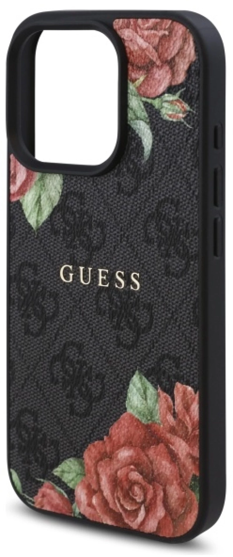 Guess GUHMP16LP4ROPEMCK iPhone 16 Pro 6.3" black/black hardcase 4G Flowers Print MagSafe