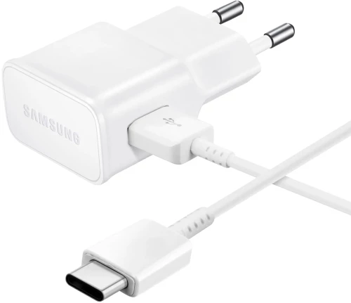 Samsung EP-TA200EWE USB-A 15W wall charger with EP-DR140AWE USB-A - USB-C cable (OOB Bulk - replacement packaging) - white
