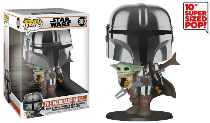 THE MANDALORIAN - POP JUMBO 10" N° 380 - Mandal. w/ The Child