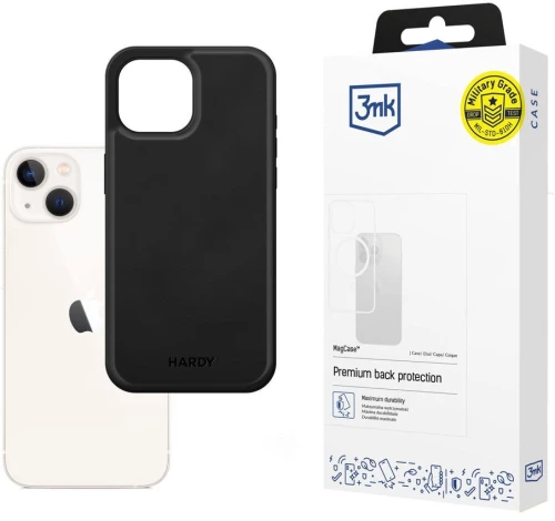 3mk Hardy Apple Silky Leather MagCase for Apple iPhone 13 - Black