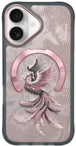 Nimmy Magnetic Fantasy Animal MagSafe iPhone 16 Case - Rose Gold