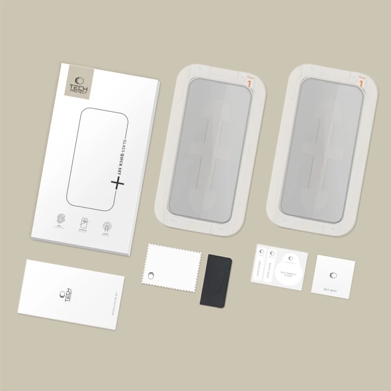 Tech-Protect Quick Set Spy+ Privacy Glass 2-pack for iPhone 15 / 16