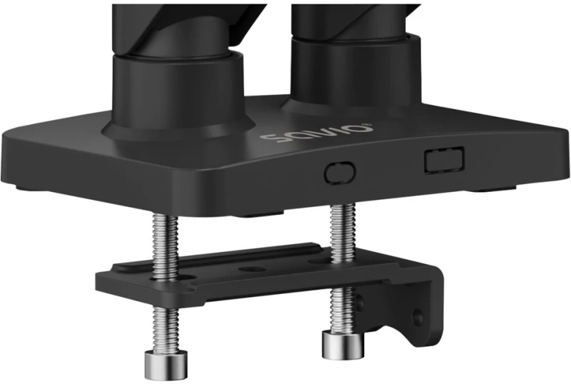 SAVIO UM-04 Dual Desk Mount for Monitors 17″ – 32″, 2× 2–9 kg, with Gas Spring
