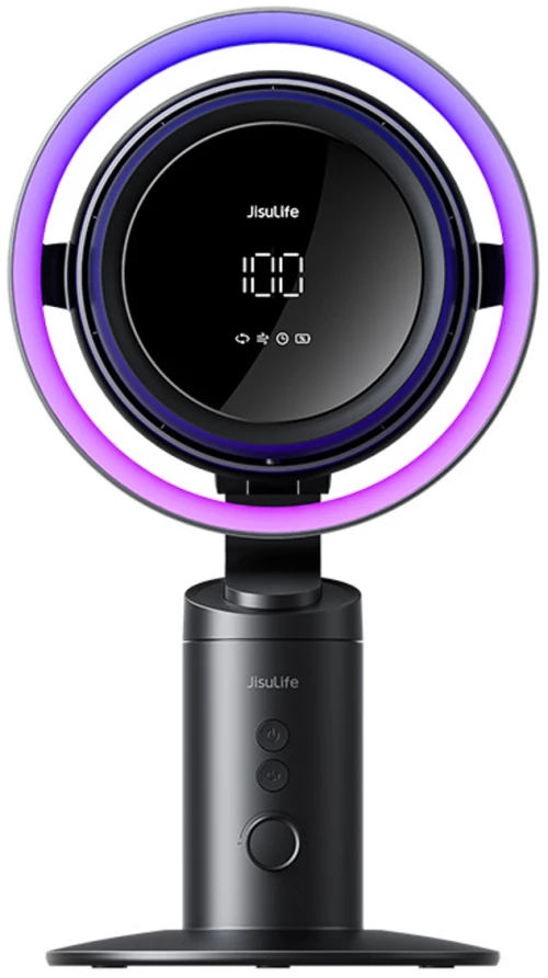 Jisulife Table Fan Pro3 10000mAh Desktop Turbine Fan with Filter - Dark Gray