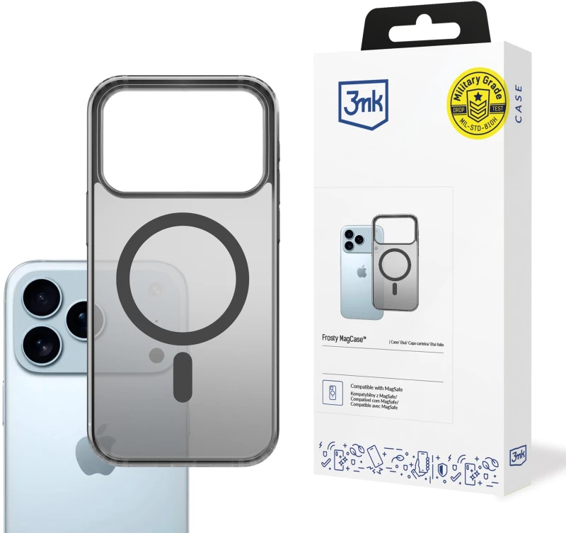 3mk Frosty MagCase for iPhone 17 Pro - Black