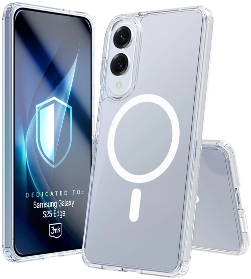 3mk Armor MagCase for Samsung Galaxy S25 Edge - Transparent
