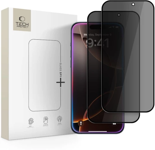 Tech-Protect Glass Spy+ 2-pack privacy glass for iPhone 16 Pro Max /17 Pro Max