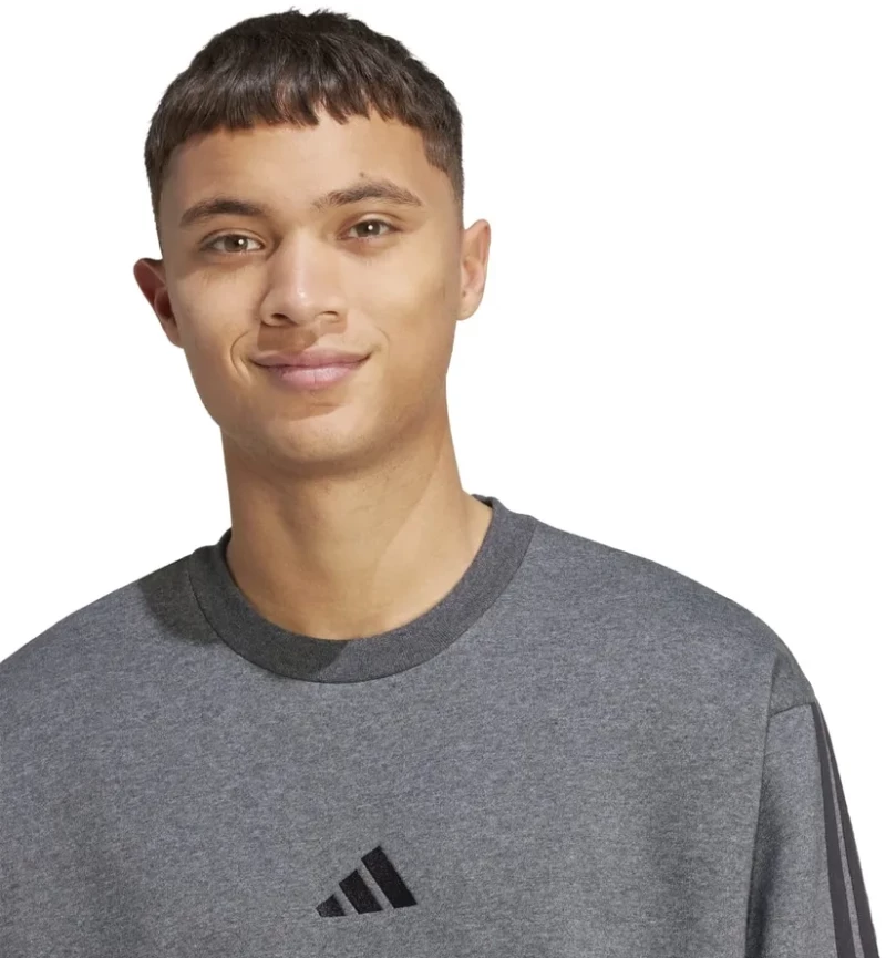 Ανδρικό Φούτερ Adidas Essentials 3 Stripes Sweatshirt Ανθρακί  Ανθρακί