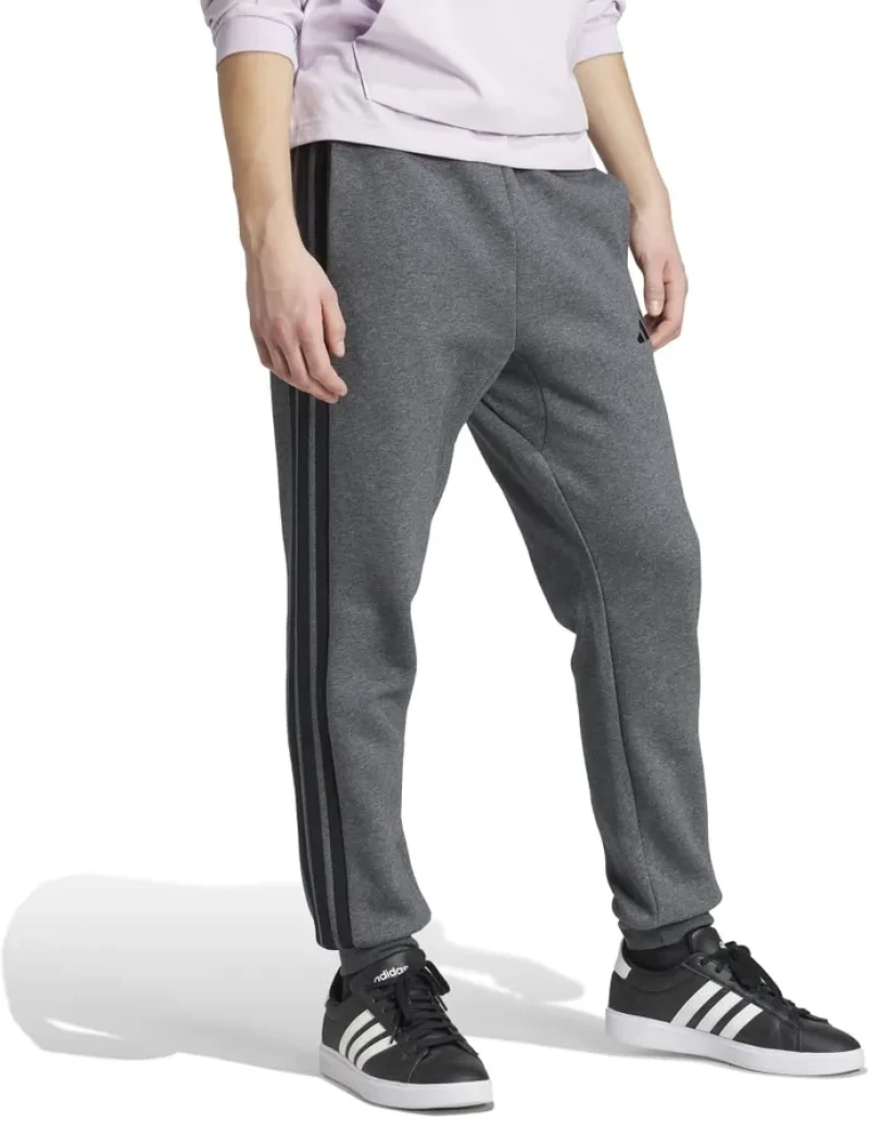 Ανδρική Φούτερ Φόρμα Adidas Sportswear Essential 3-Stripes Ανθρακί / Μαύρο  Ανθρακί