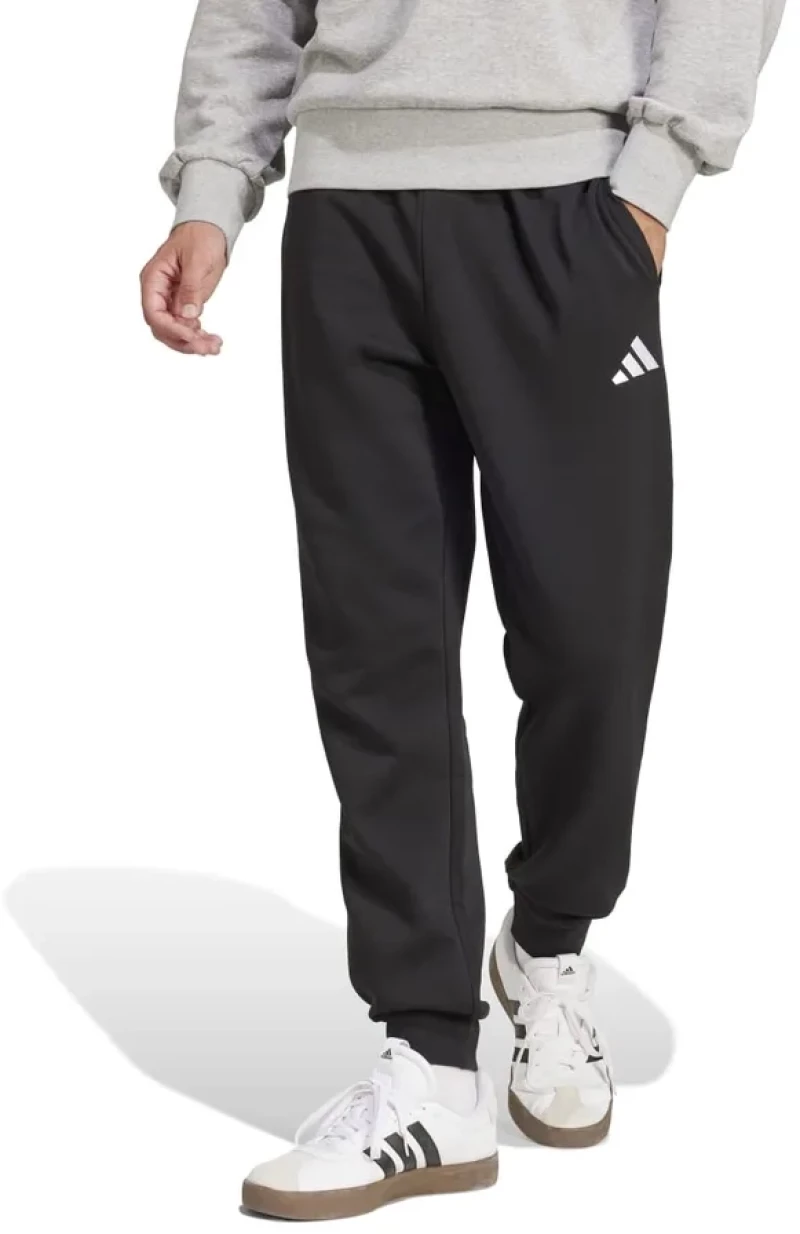Ανδρική Φόρμα Φούτερ Adidas Feelcozy 3 Bar Logo Μαύρο / Λευκό  Μαύρο