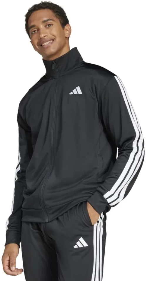 Ανδρική Τεχνική Ζακέτα Adidas 3-Stripes Tricot Μαύρη  Μαύρο