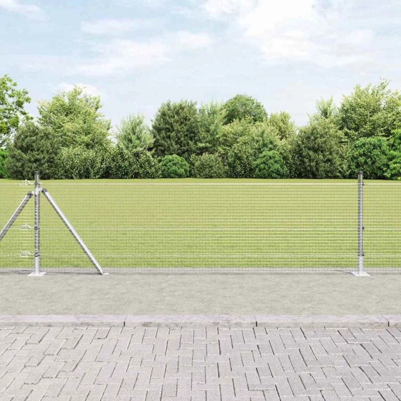 Set Πόλων Σετ 2 Γαλβανισμένος χάλυβας 25 x 0.5 μ Ανθεκτικό Ασήμι 3352306
