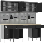 Set Εργαλειοθήκης 10 Τεμαχίων Μαύρο Ατσάλι Μαύρο 3321476