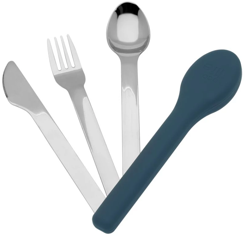 Σετ Ανοξείδωτα Μαχαιροπίρουνα σε Θήκη Ecolife - Dusty Blue Cutlery Set