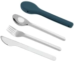 Σετ Ανοξείδωτα Μαχαιροπίρουνα σε Θήκη Ecolife - Dusty Blue Cutlery Set