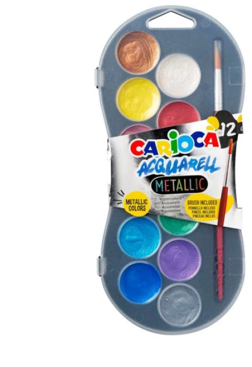 Carioca Νερομπογιές Metallic (12 Χρωμάτων)