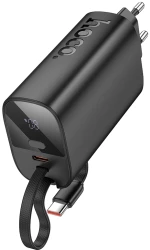 Power Bank Hoco J148 Handy 5000mAh PD20W QC3.0A Φορτιστής με 1xUSB-C και Καλώδιο Type-C Μαύρο