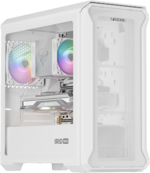 Genesis NPC-2224 Irid 503 Gaming Micro Tower Κουτί Υπολογιστή με Πλαϊνό Παράθυρο Λευκό