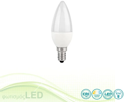 Λαμπτήρας Led E14 C37 5W Tunable White