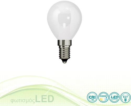 Λαμπτήρας Led E14 G45 6W Filament Frozen- Cool Day Light (6000-6500K)
