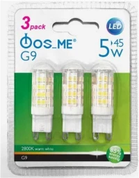 Λαμπτήρας Led Classic G9 5W - 400Lm 44-064269 (4000K) - 3τμχ