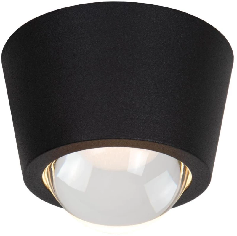 Lucide RIGON - Flush ceiling light - Ø 9 cm - LED - 1x6W 3000K - Black - 04116/06/30
