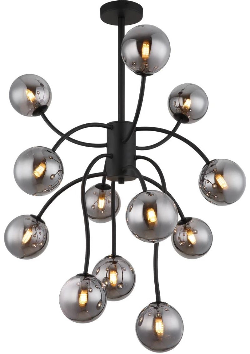 Φωτιστικό Οροφής Globo Lighting Riha 12x G9 LED - 56133-12D Μαύρο