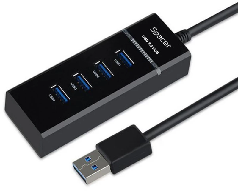 Spacer SPH-4USB30-01 USB 3.0 Hub 4 Θυρών με σύνδεση USB-A