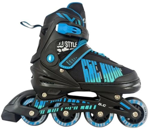 Αυξομειούμενα Πατίνια Roller GC BW 166 Μαύρο/Μπλε IN-LINE SKATES Large (39-42) - 10-00-006