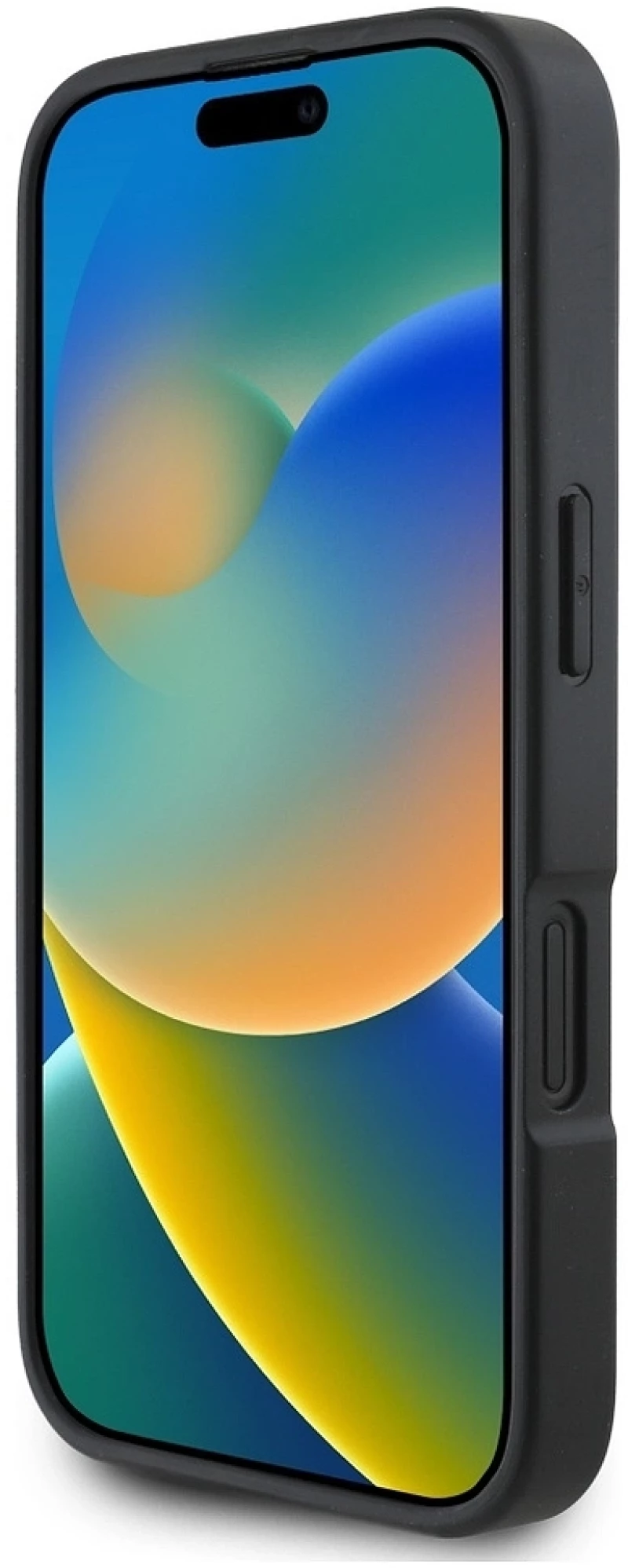Karl Lagerfeld Θήκη Grained Leather Cardslots iPhone 16 Metal Elong Black
