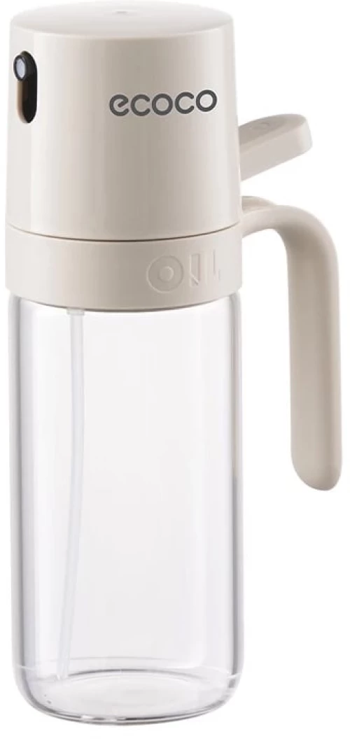 ECOCO γυάλινο δοχείο λαδιού E24235 με ψεκαστήρα, 250ml, γκρι