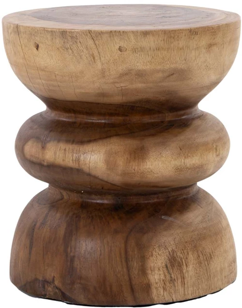 Najib σκαμπό από ξύλο Ινδονησίας Suar σε φυσική απόχρωση 40x45 εκ