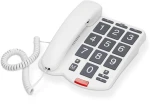 FYSIC FX575 Ενσύρματο Τηλέφωνο Γραφείου Για Ηλικιωμένους Με Πλήκτρο SOS Λευκό
