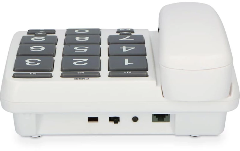 FYSIC FX575 Ενσύρματο Τηλέφωνο Γραφείου Για Ηλικιωμένους Με Πλήκτρο SOS Λευκό