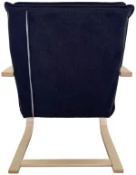 Πολυθρόνα VESNA Μαύρο/Φυσικό Ύφασμα/Ξύλο 67x78x92cm