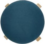 Σκαμπό MILOA Μπλε/Φυσικό Ύφασμα/Ξύλο 42x42x45cm