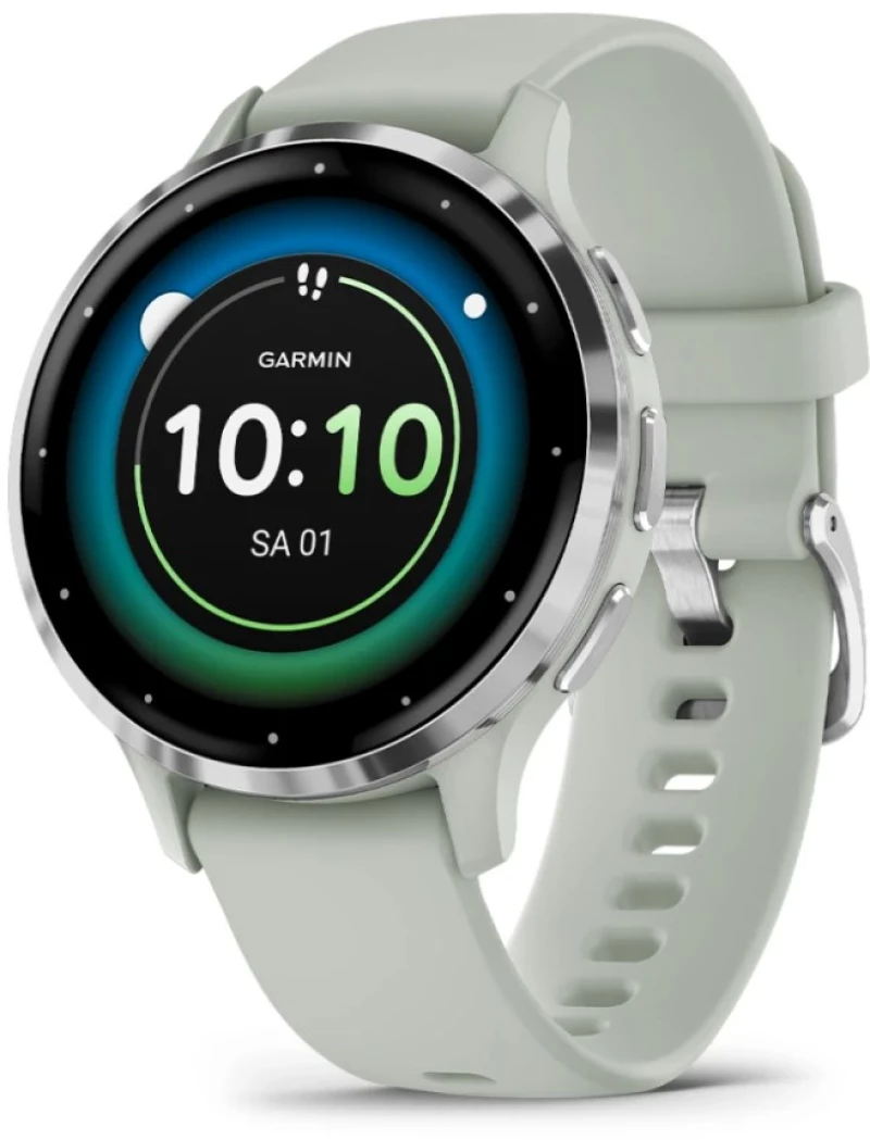 Garmin Venu 3S 3.05 cm (1.2") AMOLED 41 mm Digital 390 x 390 pixels Touchscreen Grey, Silver Wi-Fi GPS (satellite)