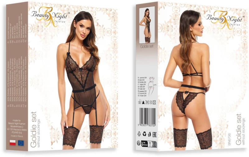 BEAUTY NIGHT FASHION GOLDIE 3 PIECE SET BLACK
