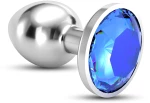 CRUSHIOUS BIJOU ANAL JEWEL PLUG BLUE LARGE WITH FREE VELVETY BAG