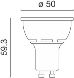 ΛΑΜΠΤΗΡAΣ LED GU10 9W 3000K 4100