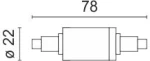 ΛΑΜΠΤΗΡAΣ LED R7S  7W 3000K 5382