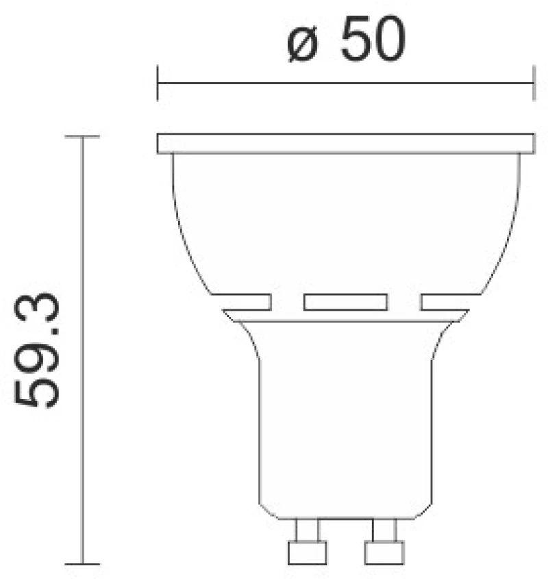 ΛΑΜΠΤΗΡAΣ LED GU10 7W 6000K DIMMABLE 5780