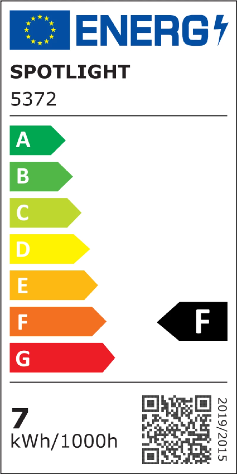 ΛΑΜΠΤΗΡAΣ LED E27 7W 6000K 5372