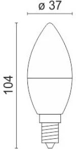 ΛΑΜΠΤΗΡAΣ LED E14 7W 3000K 5393