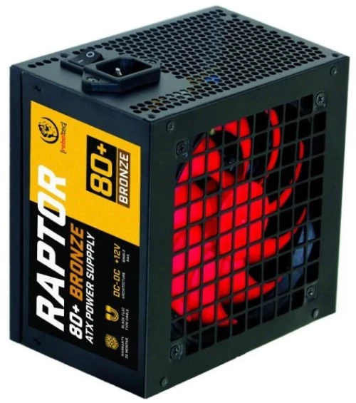 ATX Power Supply Rebeltec RAPTOR 600W, BRONZE 80+, Single Rail, DC-DC
