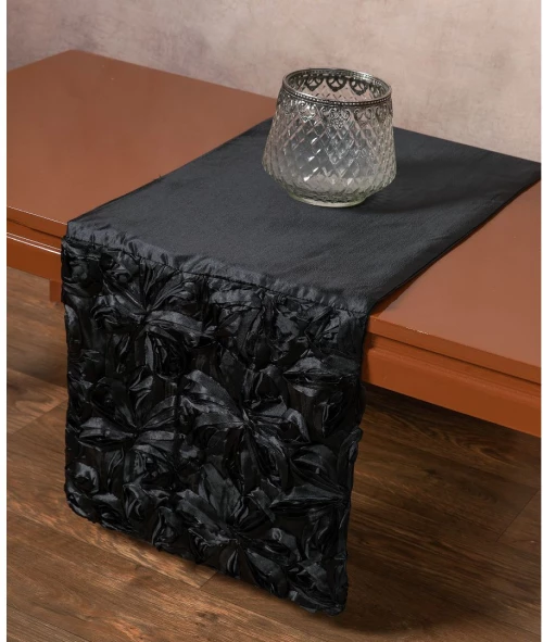 Σατέν τραβέρσα (35cm x 170cm) 1048 μαύρη
