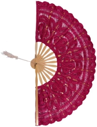 Χειροποίητη βεντάλια (22cm) φούξια
