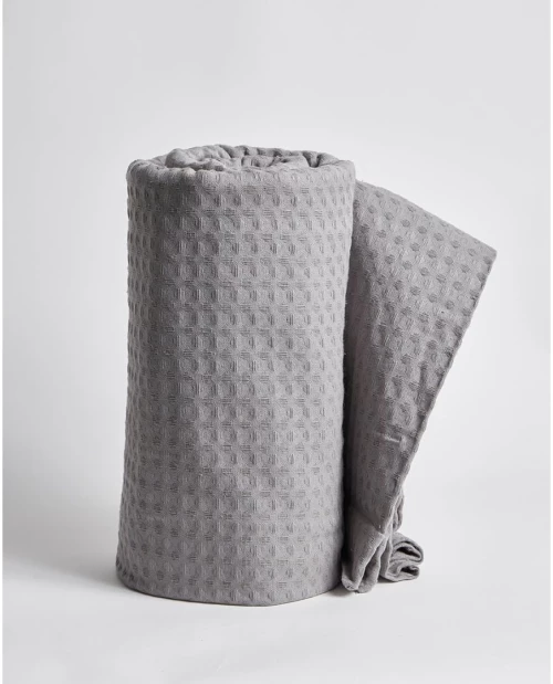 3D Βαμβακερή Πικέ Κουβέρτα Ριχτάρι Pereira  - Super Υπέρδιπλη (260x280cm) - Ανθρακί