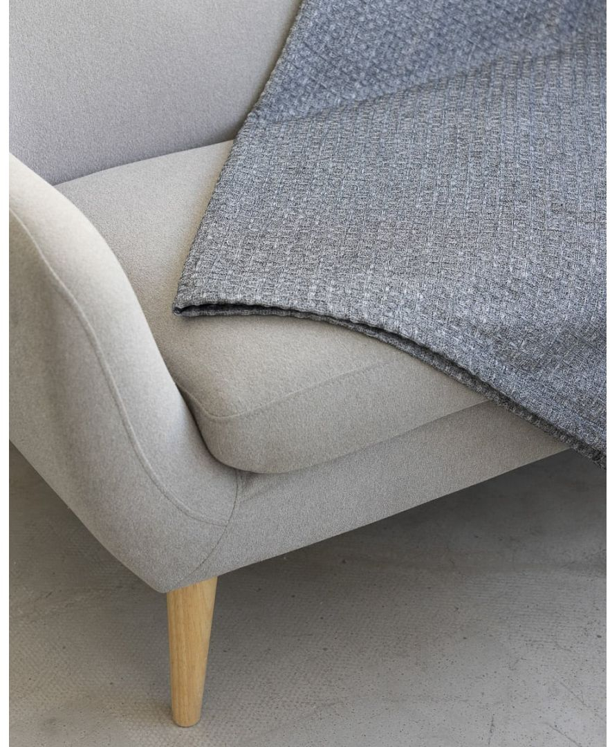 3D Βαμβακερή Πικέ Κουβέρτα Ριχτάρι Pereira  - Super Υπέρδιπλη (260x280cm) - Ανθρακί