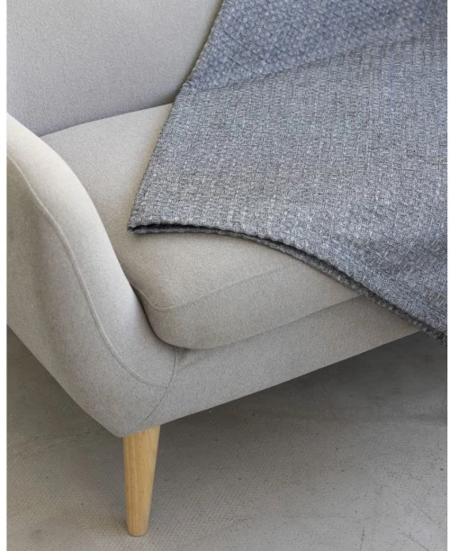 3D Βαμβακερή Πικέ Κουβέρτα Ριχτάρι Pereira  - Super Υπέρδιπλη (260x280cm) - Ανθρακί